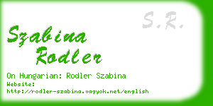 szabina rodler business card